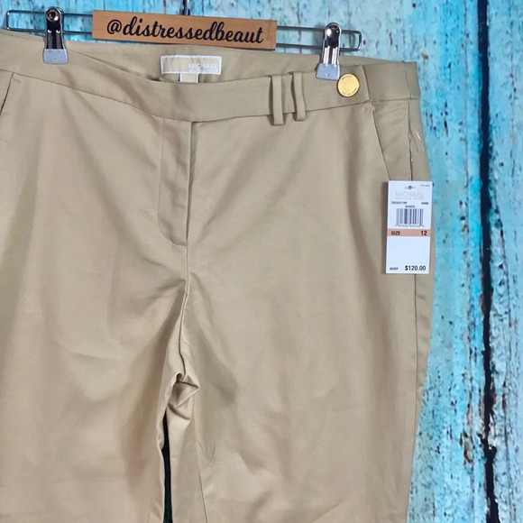 MICHAEL KORS NWT Khaki Straight Leg Pants - Picture 11 of 13